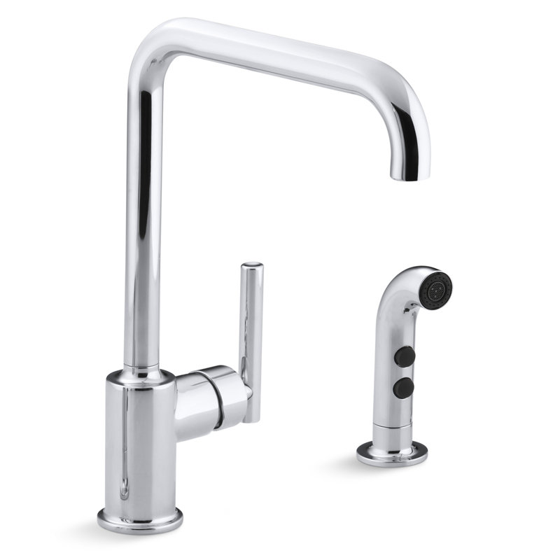 Purist TwoHole Kitchen Sink Faucet with 8" Spout and Matching Finish
